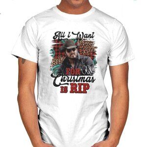All I Want for Christmas is RIP Yellowstone T-Shirt Holiday Western Tee 81